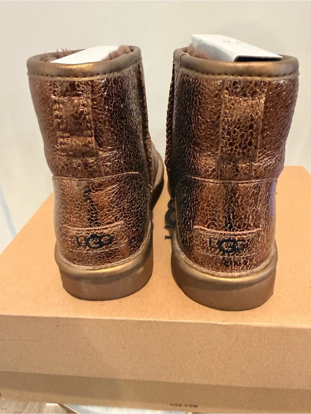 UGG Women’s Classic Mini Metallic Sparkle Boots